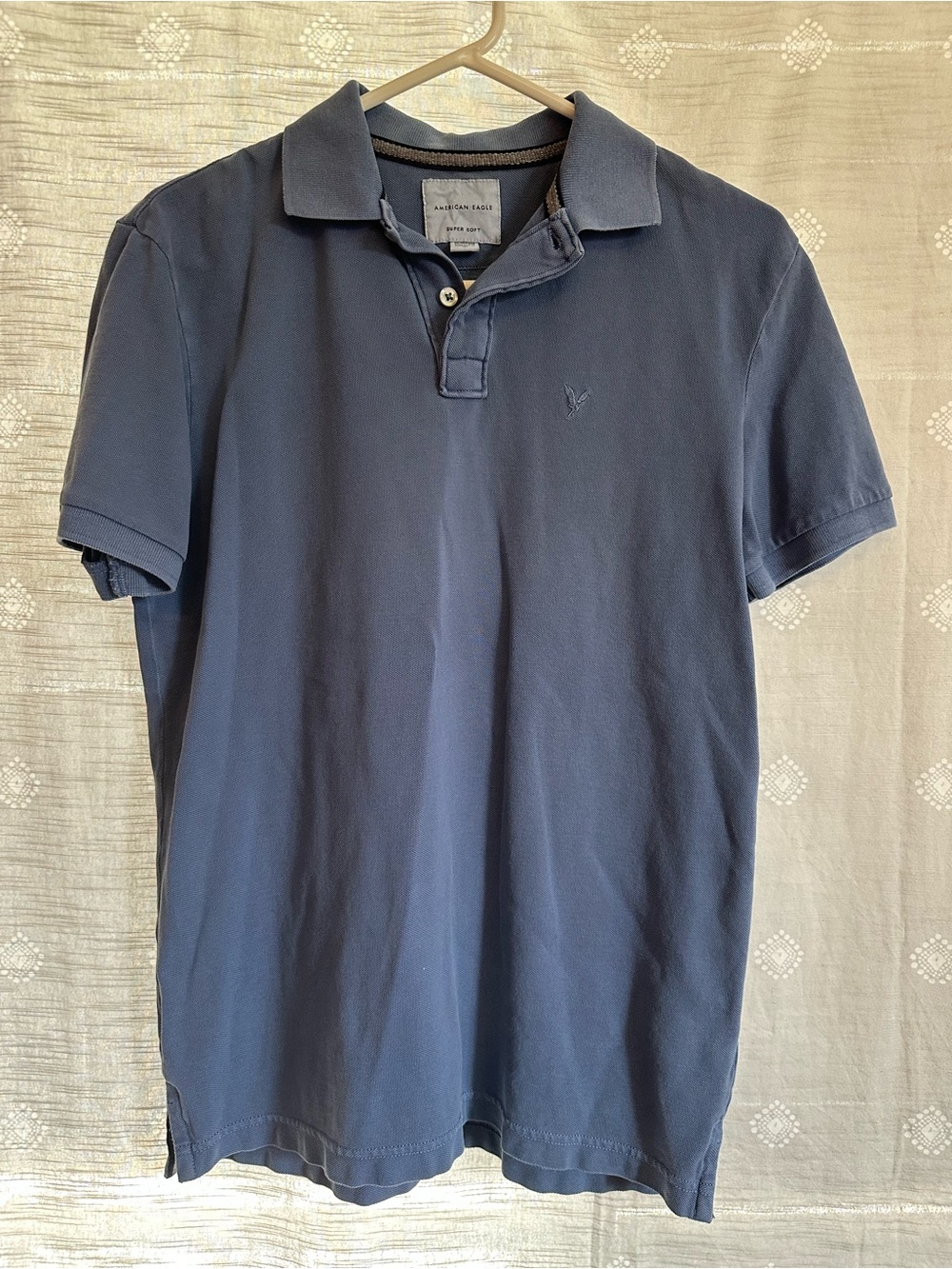 American Eagle Outfitters Men’s Navy Blue Polo Shirt